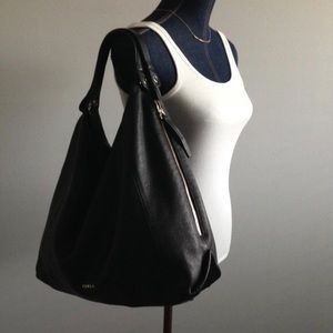 Furla Elisabeth Leather Zip Hobo Bag